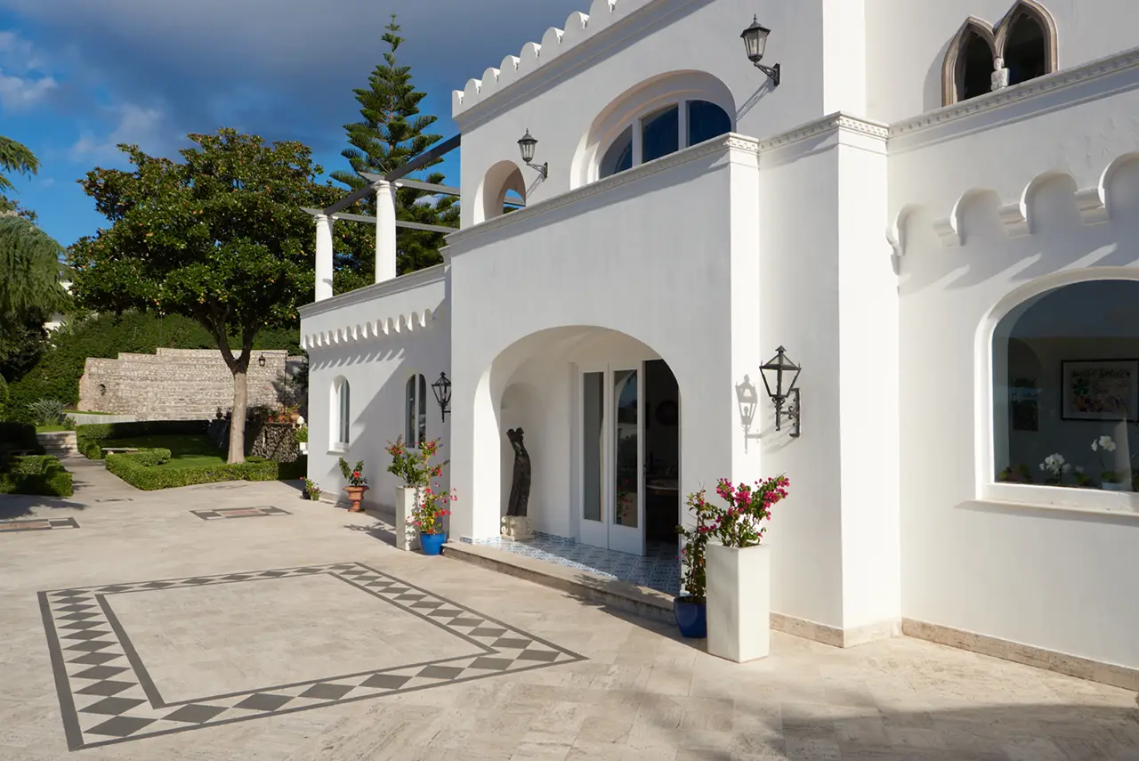 ingresso casa dei merli capri